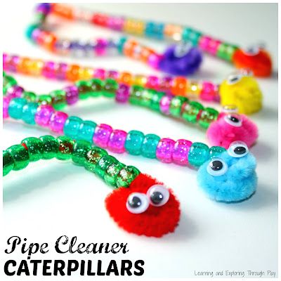 the pipe cleaner caterpillars are colorful and fun