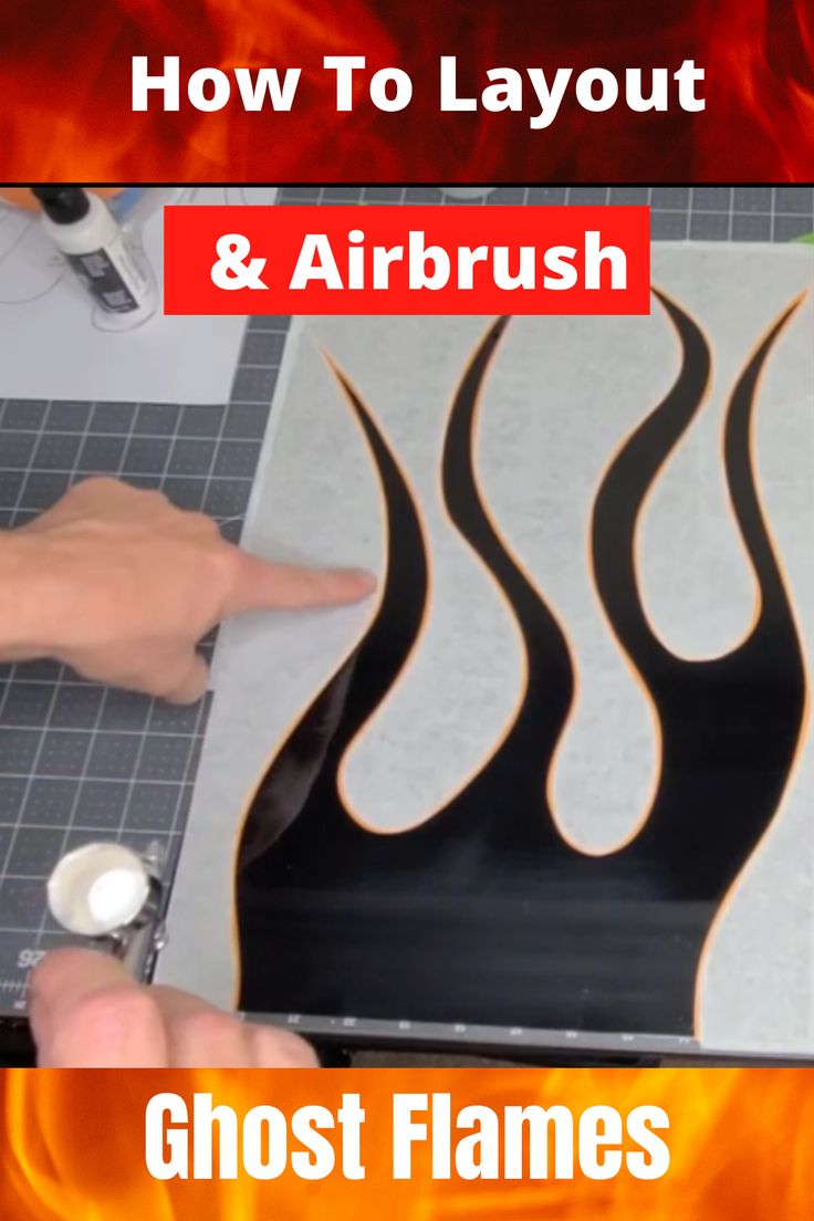 how to lay out and airbrush ghost flames