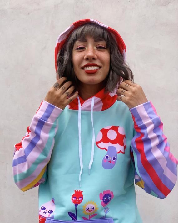 Humpty Dumpty sat on a wall. Humpty Dumpty had a great fall :( 💖💖💖This comfy hoodie has a soft outside with a vibrant print, and an even softer brushed fleece inside. The hoodie has a relaxed fit, and it's perfect for wrapping yourself and pretending to be a mushroom :)I'm wearing a size M! • 70% polyester, 27% cotton, 3% elastane• Fabric weight: 8.85 oz/yd² (300 g/m²)• Soft cotton-feel fabric face• Brushed fleece fabric inside• Overlock seams• Comes with drawstrings Playful Winter Hoodie, Playful Long Sleeve Sweatshirt For Spring, Playful Pink Hoodie With Cartoon Print, Spring Cartoon Print Long Sleeve Hoodie, Cozy Hooded Hoodie For Spring, Cozy Hooded Spring Hoodie, Playful Spring Loungewear Sweatshirt, Playful Spring Sweatshirt For Loungewear, Spring Cartoon Print Hoodie Sweatshirt