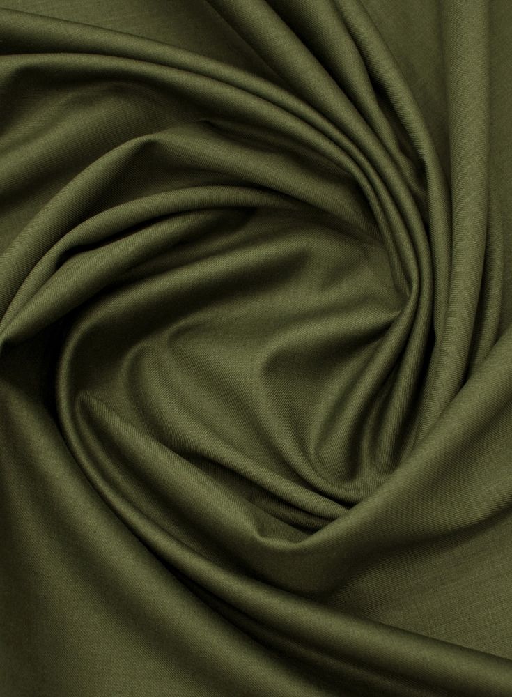 an olive green fabric with very thin folds