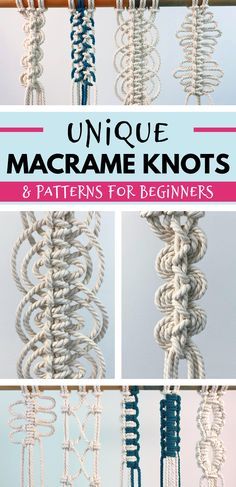 the instructions to make macrame knots for beginners