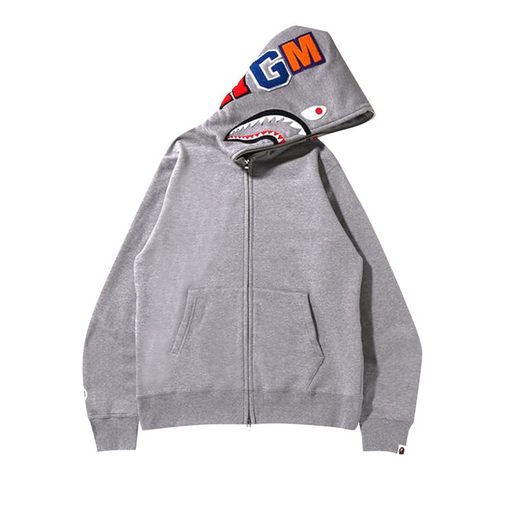 Find BAPE Shark Full Zip Hoodie on Editorialist. BAPE Shark Full Zip Hoodie 'Grey' Gray Hooded Jacket With Adjustable Hood For Streetwear, Gray Hooded Sweatshirt With Adjustable Hood, Hooded Athletic Heather Outerwear For Streetwear, Athletic Heather Long Sleeve Outerwear For Streetwear, Gray Hooded Jacket With Ribbed Cuffs, Gray Hoodie With Detachable Hood For Streetwear, Gray Hooded Jacket With Drawstring For Streetwear, Athletic Heather Hooded Outerwear For Winter, Bape Streetwear