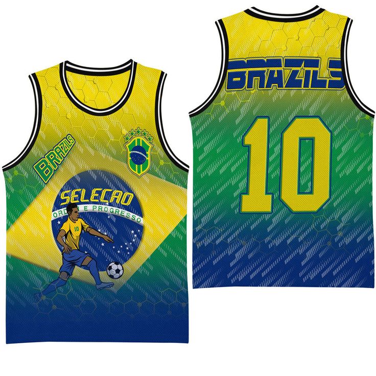 Brazils Gradiant Sporty Style Basketball Jersey Sleeveless Sportswear Basketball Jersey, Team-colored Sportswear Jersey For Basketball, Sporty Team-colored Basketball Jersey, Team-colored Sportswear Basketball Jersey, Breathable Collegiate Basketball Jersey, Hip Hop Party, Chrismas Gifts, Retro Party, Basketball Jersey