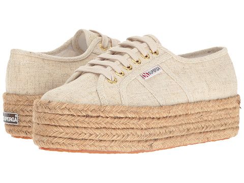 Superga 2790 Linen Rope White Platform Sneakers With Textured Sole For Summer, Summer Platform Sneakers With Textured Sole And Round Toe, Summer Platform Sneakers With Textured Sole, Summer Platform Sneakers With White Sole And Round Toe, Summer Platform Sneakers With Round Toe And White Sole, Summer High-top Platform Sneakers With Thick Bottom, Trendy Summer Sneakers With Vulcanized Sole, Sporty Summer Platform Sneakers With Textured Sole, Spring Platform Sneakers With Textured Sole For Streetwear