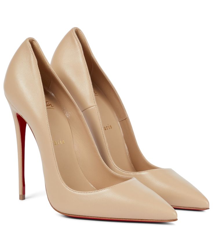 Christian Louboutin has mastered the art of classic stilettos with the iconic So Kate 120 pumps. From the label's Nudes collection in shade 1 – a light beige – this exclusive pair is made from smooth nappa leather with iconic lipstick-red soles | Christian Louboutin So Kate 120 leather pumps Bottega Veneta Pouch, Louboutin Online, Wedding Red, Christian Louboutin So Kate, So Kate, Louboutin Heels, Wedding Heels, Red Sole, Patent Leather Pumps