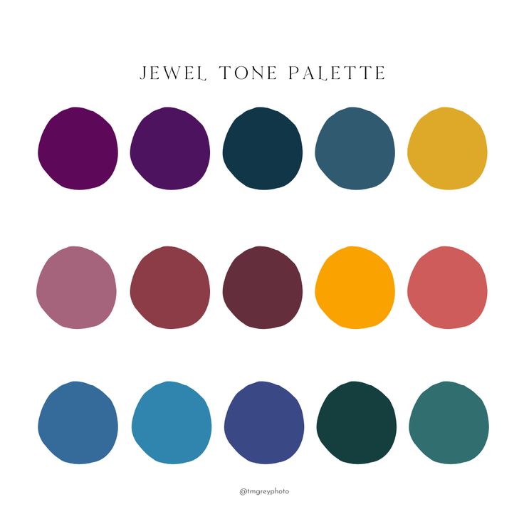 the color palette for jewel tone palette