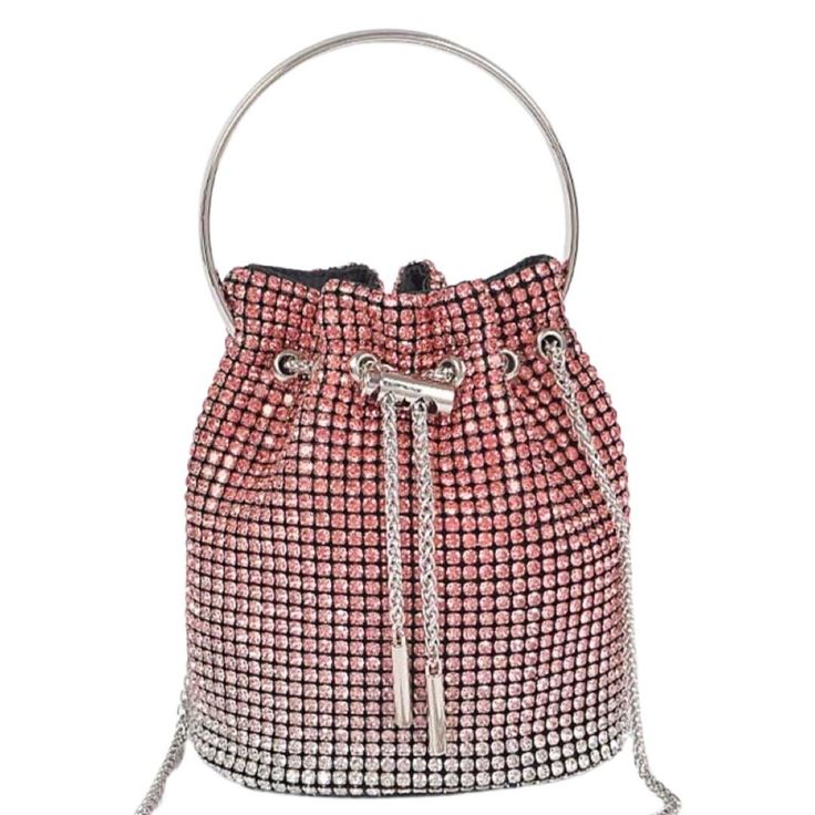 Ombré pink and clear crystal handbag can be worn as a top handle  or crossbody. Available in blue 💙, pink , and Lavender 💜 Crystal Handbag, Pink And Lavender, Top Handle Bags, Crystal Rose, Pink Ombre, City Girl, Clear Crystal, Purses And Handbags, Top Handle