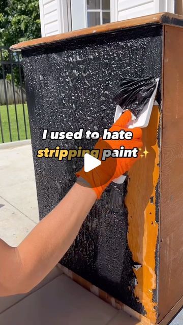 Michelle McRae | “Shelly” Your DIY BFF on Instagram: "I used to hate stripping furniture‼️ I would be left with a mess that was more work than before I started. Then I figured out the best and safest strippers and paired them with the right tools, and stripping both paint and stain is now pretty darn easy. 

Comment “STRIP” for steps and supplies (links earn commissions)." Best Way To Strip Paint From Wood, Paint Stripping Wood, How To Strip Paint Off Wood, Stripping Paint From Wood, Diy Bff, Stripping Furniture, Stripping Paint, Paint Stain, Easy Paintings