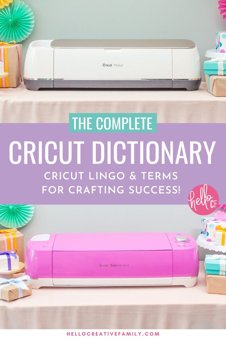 the complete cricut dictionary and instructions for crafting success by hello mellow