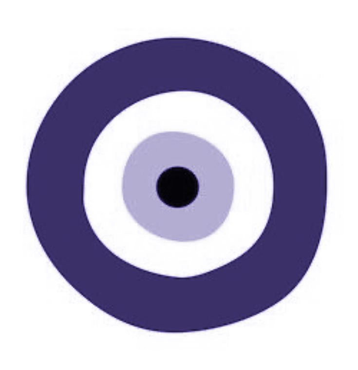 an eyeball is shown in purple and white