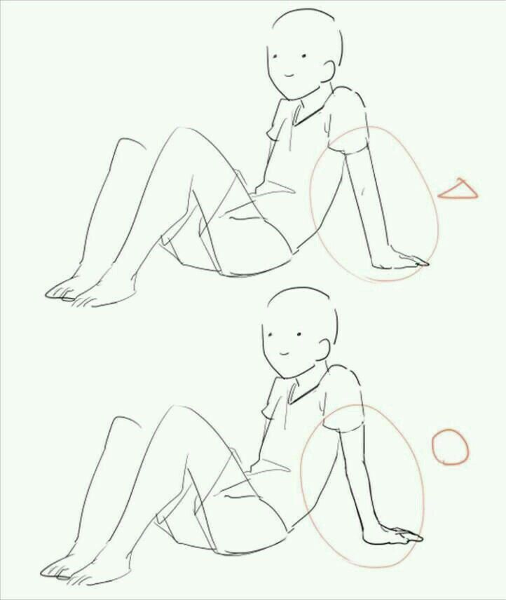 how to draw a woman sitting on the floor