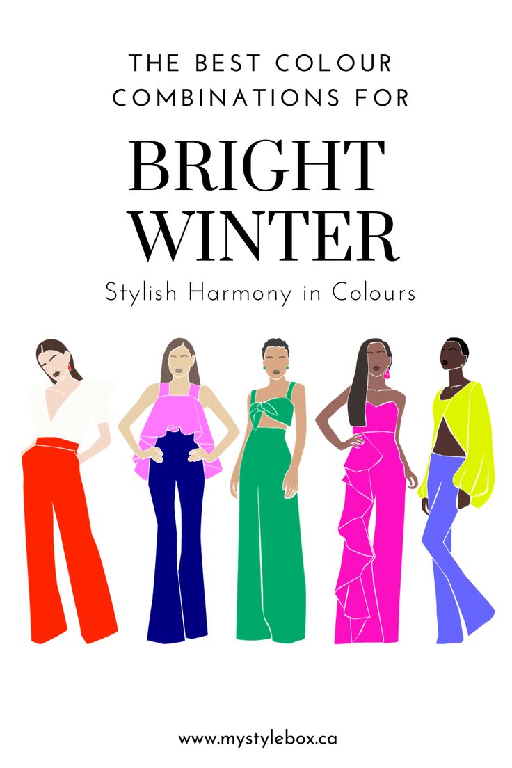 Bright Winter Season Guide: Color Palette & Fashion Tips Winter Season Color Palette, Bright Winter Palette, Season Color Palette, True Winter Palette, Best Colour Combinations, True Winter Makeup, Color Analysis Winter, True Cool Winter, Bright Winter Outfits