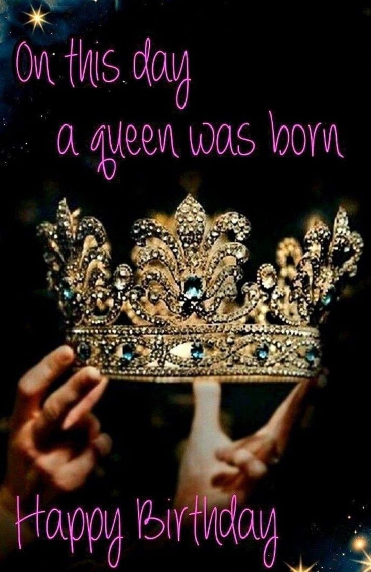 someone is holding up a tiara with the words on this day, a queen was born