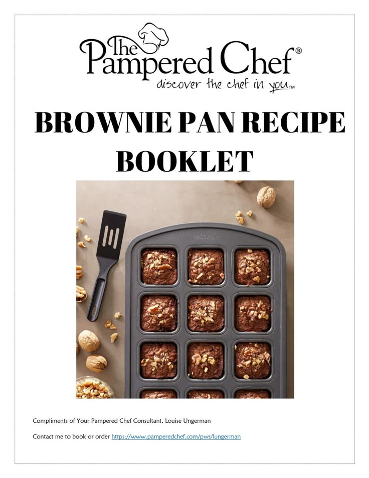 the pampered chef brownie pan recipe booklet