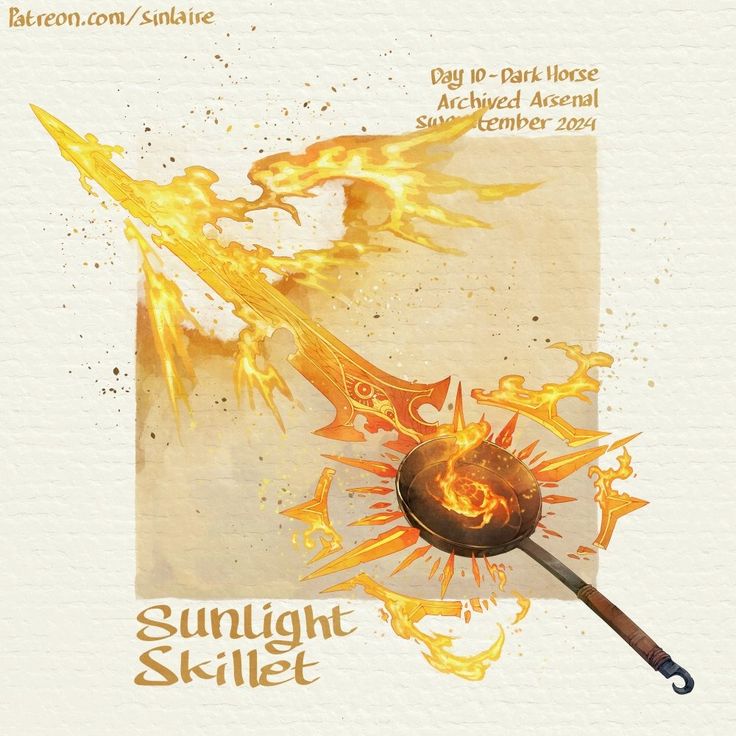 an advertisement for the sunlight skillet competition, featuring a fire - breathing dragon