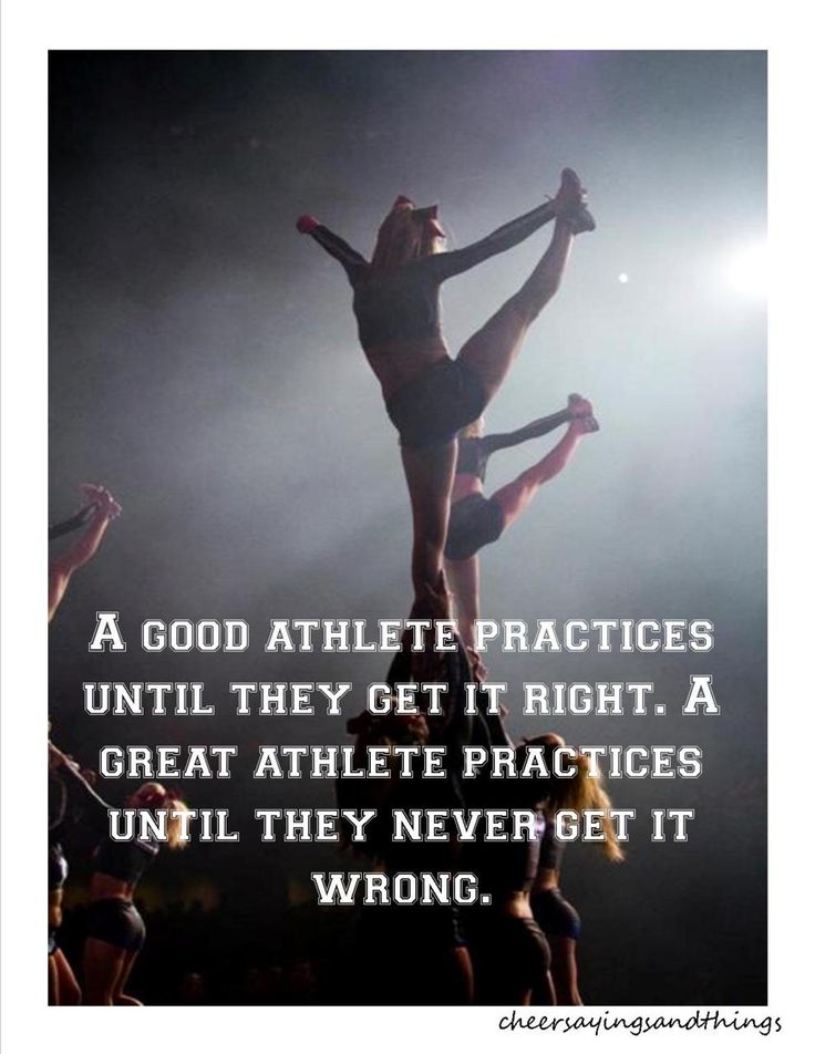 two acrobats doing handstand on one another with the caption'a good athletic practices until they get it right a great athlete practices until they never get it wrong