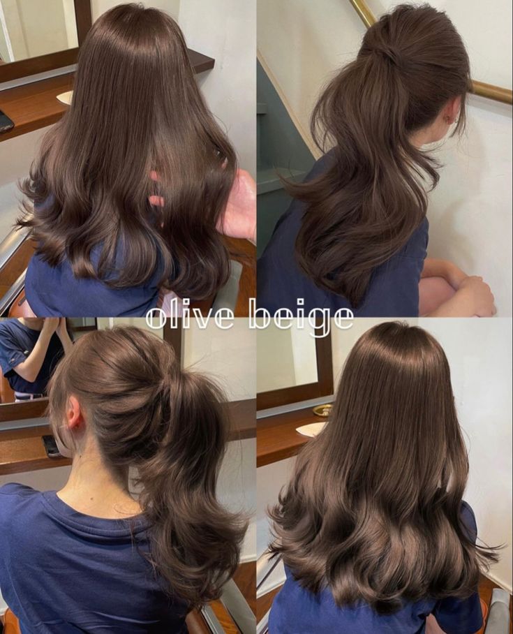 Korean Hairstyles, Beige Hair, Korean Hair Color, Brown Hair Looks, Ash Hair Color, Brown Hair Inspo, Hair Inspiration Long, Pretty Hair Color, Hair Dye Colors