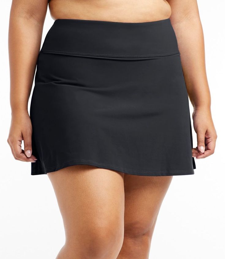 You can wear our slimming swim skirt with confidence – the flattering (not revealing) style offers comfort and good looks all day. Hidden powermesh panel for tummy control and a smooth, flattering fit. Form Fitting: Fits close to the body. Premium Italian blend of 72% nylon, 28% Lycra Xtra Life. Breathable, quick-dry fabric holds its shape. Resists damage from sun, chlorine and heat up to 10 xs longer than unprotected fabrics. UPF 50+ rated – the highest rated sun protection possible. Handwash, Solid Color Swim Dress With Built-in Shorts, Black Swim Skirt With Built-in Shorts And 4-way Stretch, Stretch Swim Dress With Built-in Shorts, Stretch Mini Skirt Swim Dress, Skirted Swimwear With Built-in Shorts, Stretch Elastane Skirted Swim Skirt, Solid Color Stretch Skirted Swimwear, Stretch Elastane Swim Skirt, Elastane Swim Skirt