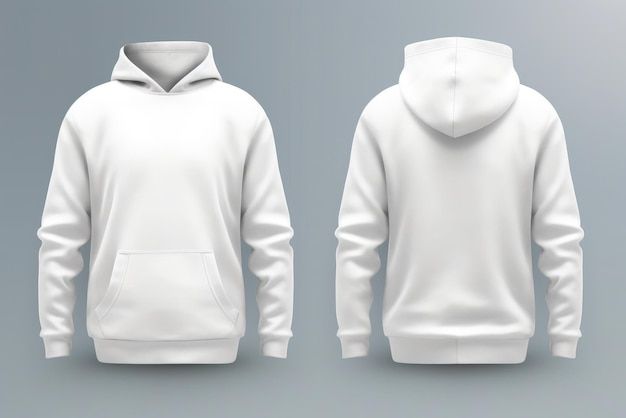 Hoddies Outfits Men, Plain White Hoodie, Tshirt Mockup Free, Hoodie Mockup Free, Hoodie Front And Back, Mockup Design Ideas, Business Card Packaging, Mockup Camisa, Hoodie Template