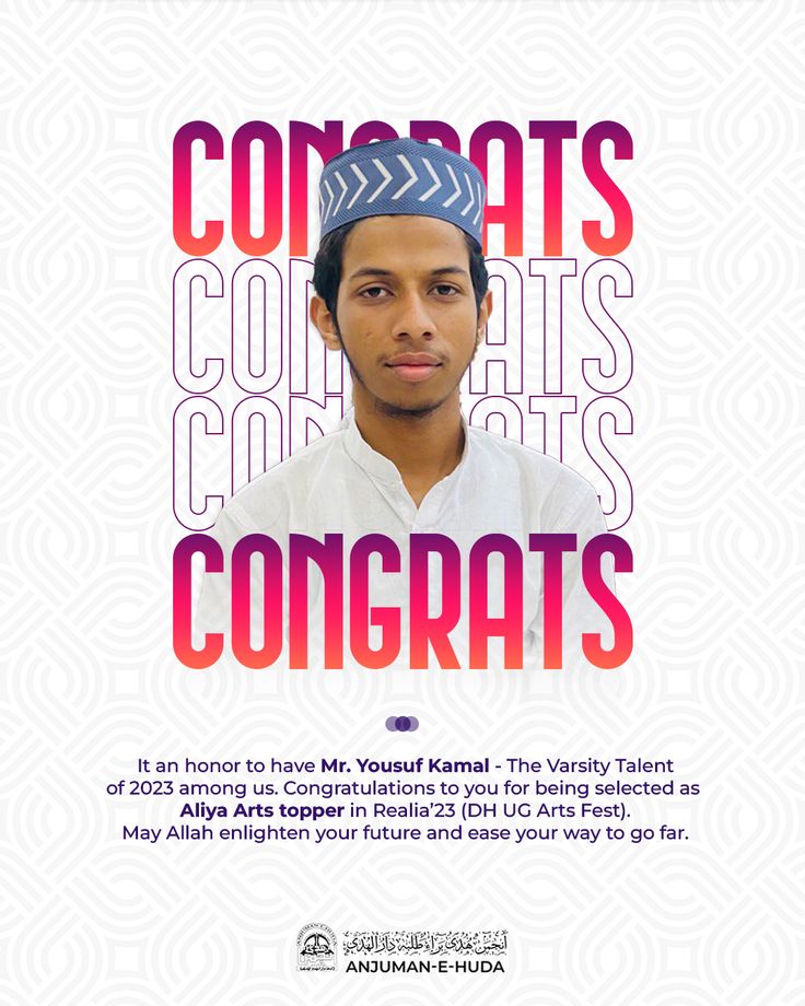 a poster with the words congrats, congratulations and an image of a man in a turban