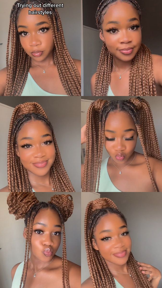 Big Knotless Hairstyles, Box Braids With Knots Hairstyles, Knotless Box Braids For Black Women, Knotless Twisting Braids, Styles For Small Box Braids, Styling Big Knotless Braids, How Style Knotless Braids, African Hairstyles For Women Braids, Box Braids Hairstyles Easy