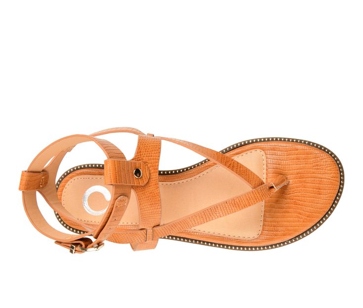 Put a little pep in your step with the Tangie by Journee Collection. This flip-flop styled sandal is topped with vegan leather buckled straps at the ankle for a contemporary look. A 4 mm Comfort Foam™ footbed provides the perfect amount of support, and beaded trim adds a sparkle. Vegan leather upper,Adjustable buckle closure for a custom and secure fit,Approx. 1/2 inch heel,Open toe,Comfort Foam™ footbed for added comfort,Durable manmade outsole | Women's Journee Collection Tangie Sandals Size 7 Flip Flops Style, Shoe Carnival, 2 Inch Heels, Beaded Trim, Womens Sandals Flat, Journee Collection, Leather Buckle, Flip Flop, Tan Brown