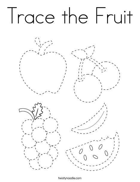 trace the fruit worksheet