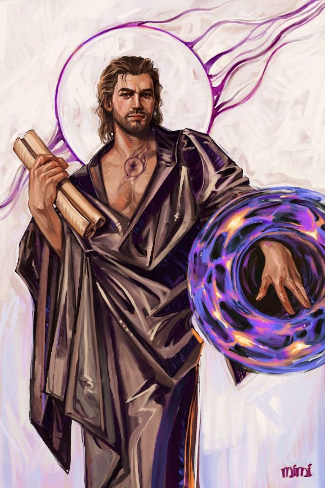 a painting of jesus holding a chalicee in his right hand and wearing a robe