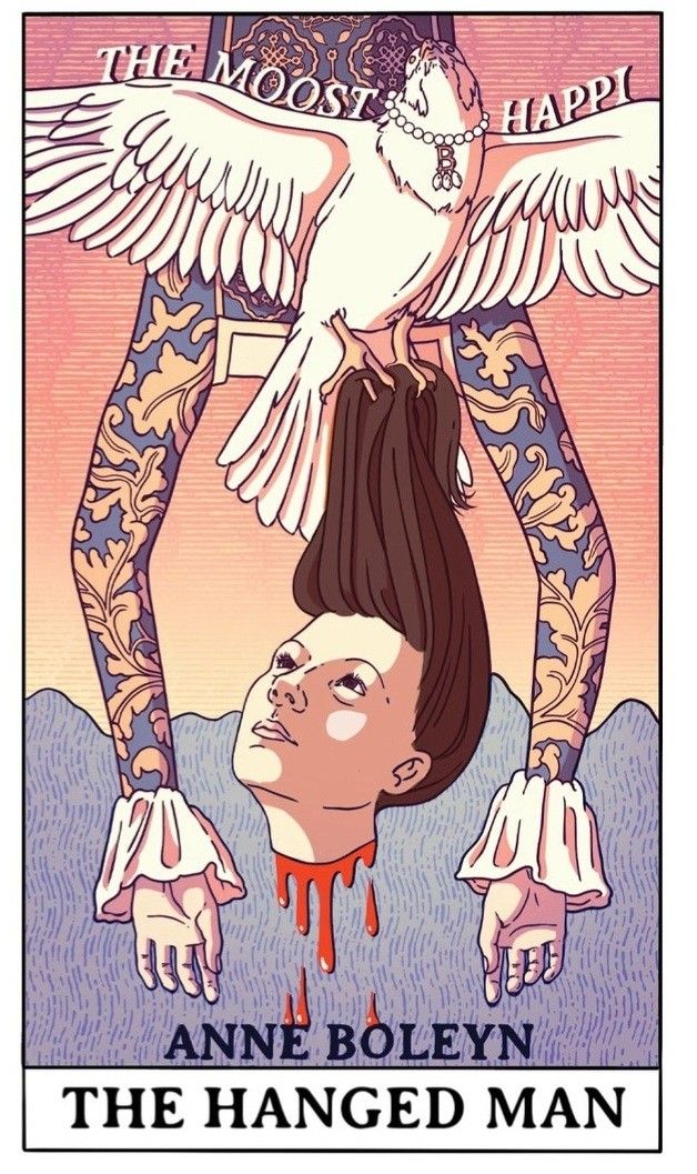 an advertisement for the hanged man