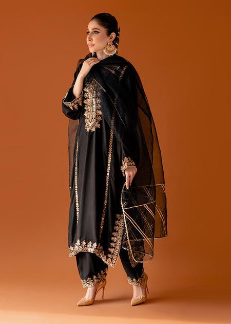 Sammy K Sona - Laam Embroidered Outfit, Simple Indian Suits, Embroidery With Sequins, Suits For Women Indian, Patiala Suit Designs, Lehenga Designs Simple, Velvet Dress Designs, Eid Outfit, Salwar Designs