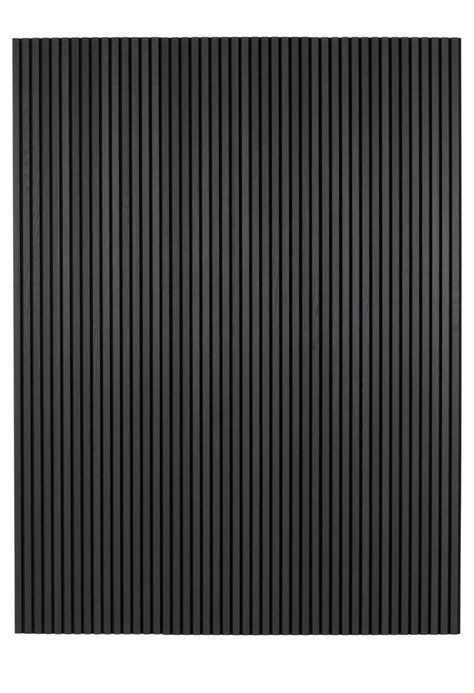 a black paneled wall with vertical lines on the bottom and one line at the top