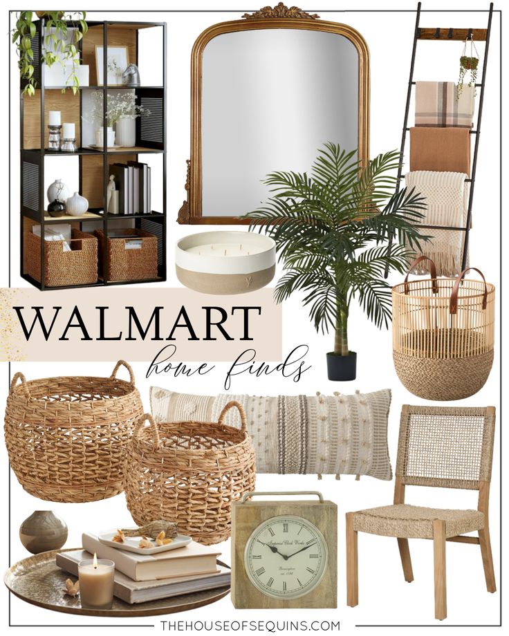 a collage of furniture and decor items with the words walmart on top of it