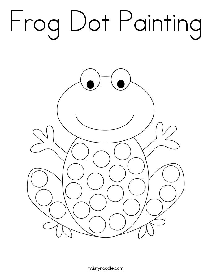 a frog dot painting worksheet with the words,'frog dot painting '