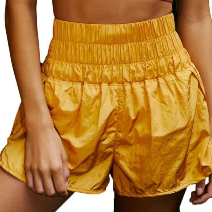 Speed Up Or Slow Down In These Breezy, Warm-Up Style Running Shorts, Featuring A Boldly Smocked Waistband With A High-Rise Silhouette And Split Hem. Fit: Pull-On Style Shorts With A Fitted, Stretchy Waistband And Relaxed Bottom Features: High-Rise Smocked Waistband That Holds You In, Curved Hemline, Back Key Pocket Why We <3 It: The Perfect Sporty Shorts For Everything From Exercise To Daily Errands. Fp Movement A Destination For Life Well-Lived, Free People Movement Offers Performance-Ready Act Stretch Athleisure Pajama Shorts For Summer, Stretch Pajama Shorts For Summer Workout, Solid Workout Shorts For Summer, Stretch Nylon Shorts For Summer, Stretch Athleisure Bottoms For Summer, Summer Stretch Athleisure Bottoms, Athleisure Shorts With Elastic Waistband For Summer, Summer Athleisure Workout Bottoms, Summer Workout Athleisure Bottoms