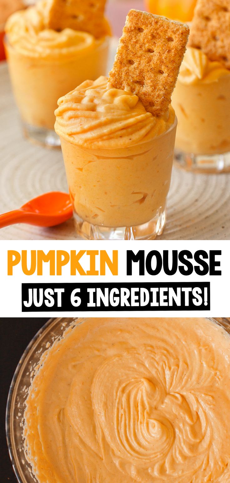 pumpkin mousse just 6 ingredients and it's so easy to make