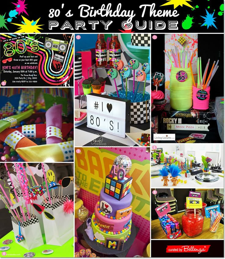 a collage of photos with birthday themes