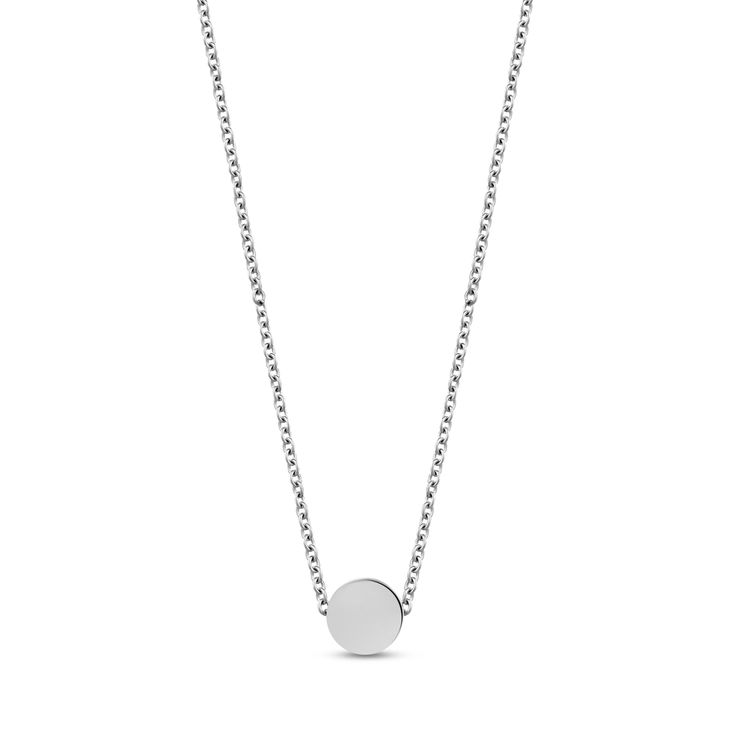 This stainless steel mini round pendant is perfect for those looking for minimal jewelry. Measuring 6mm (0.24") wide and 3mm (0.12") thick, the pendant comes with a 16 inch + 2" extension chain of 1mm thickness. With the option to engrave an initial on each side, this petite pendant is great for layering and makes for a thoughtful gift. Minimal Pendant, Beach Shower, Minimal Jewelry, Precious Jewelry, Round Pendant, Steel Jewelry, Jewelry Pieces, Thoughtful Gifts, Leather Bracelet