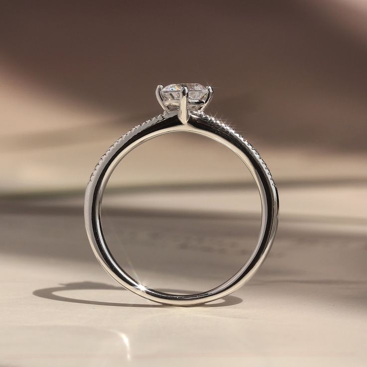 a close up view of a diamond ring