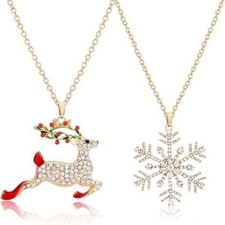 Add some holiday cheer to your jewelry collection with these Christmas-themed snowflake pendant necklaces! The gold-tone alloy and crystal material make for a festive and stylish piece. Perfect for any occasion from Christmas parties to graduation ceremonies. Get them now and spread the joy! 🎅🎄🎁 #ChristmasNecklace #SnowflakePendant #HolidayJewelry #ChristmasGiftIdeas #FestiveFashion #eBay #eBayStore #eBaySeller #Christmas #MothersDay #Necklace #Pendant #Engagement #Birthday #Snowflake #Gold Snowflake Jewelry, Mermaid Pendant, Crystal Snowflakes, Snowflake Pendant, Christmas Necklace, Christmas Pendant, Christmas Style, Pretty Christmas, Festival Jewelry