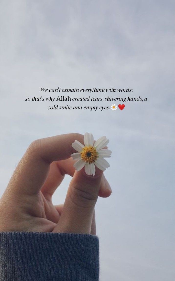 a person holding a flower in their hand with a quote above it that says, we can't explain everything with words so that they don't