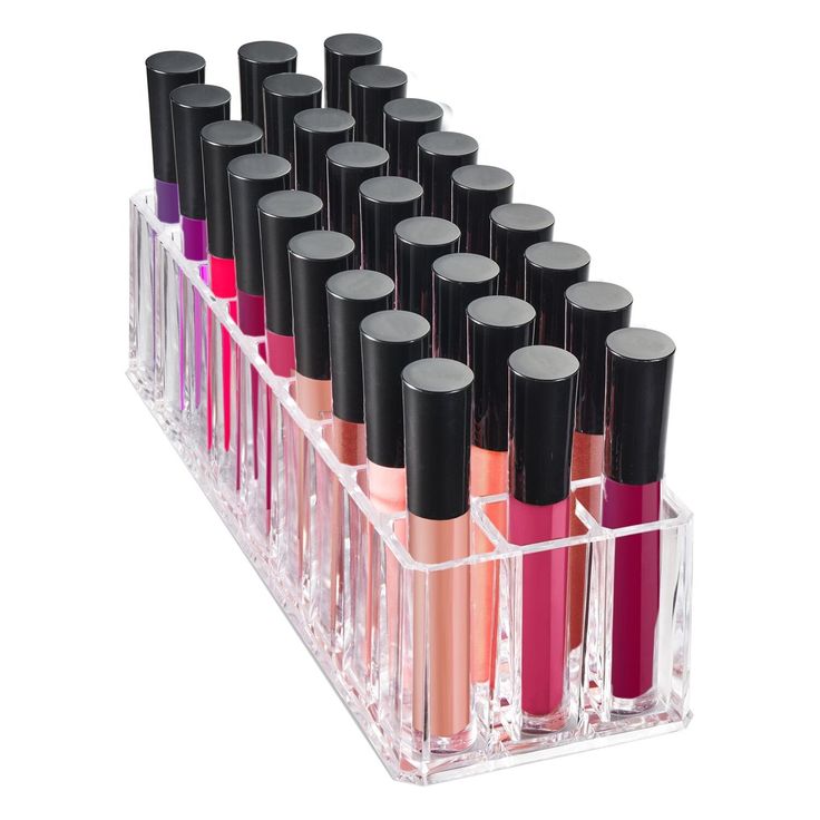 Makeup Acrylic Lip Gloss Organizer Holder! 27 Spaces Make Up Lipgloss Beauty Storage Display. Liquid lipsticks Cosmetics Brushes Pencils Mascara Skincare Eye Makeup Place, Makeup Collection Storage, Beauty Closet, Make Up Storage, Makeup Display, Lipstick Organizer, Lipstick Brush, Makeup Storage Organization, Makeup Holder