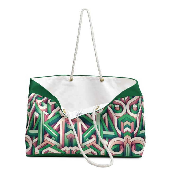 Pink Ivy Sister Weekender Bag - Etsy Green Canvas Tote Weekender Bag, Green Canvas Weekender Bag With Large Capacity, Green Canvas Bags For Summer, Green Canvas Beach Bag For Vacation, Large Capacity Green Canvas Weekender Bag, Green Beach Bag With Removable Pouch For Vacation, Multicolor Shoulder Bag For Weekend, Green Canvas Weekender Bag, Green Canvas Weekender Bag For Daily Use