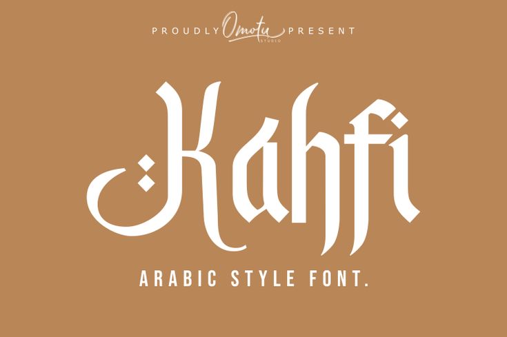 the arabic style font that is used to create this type