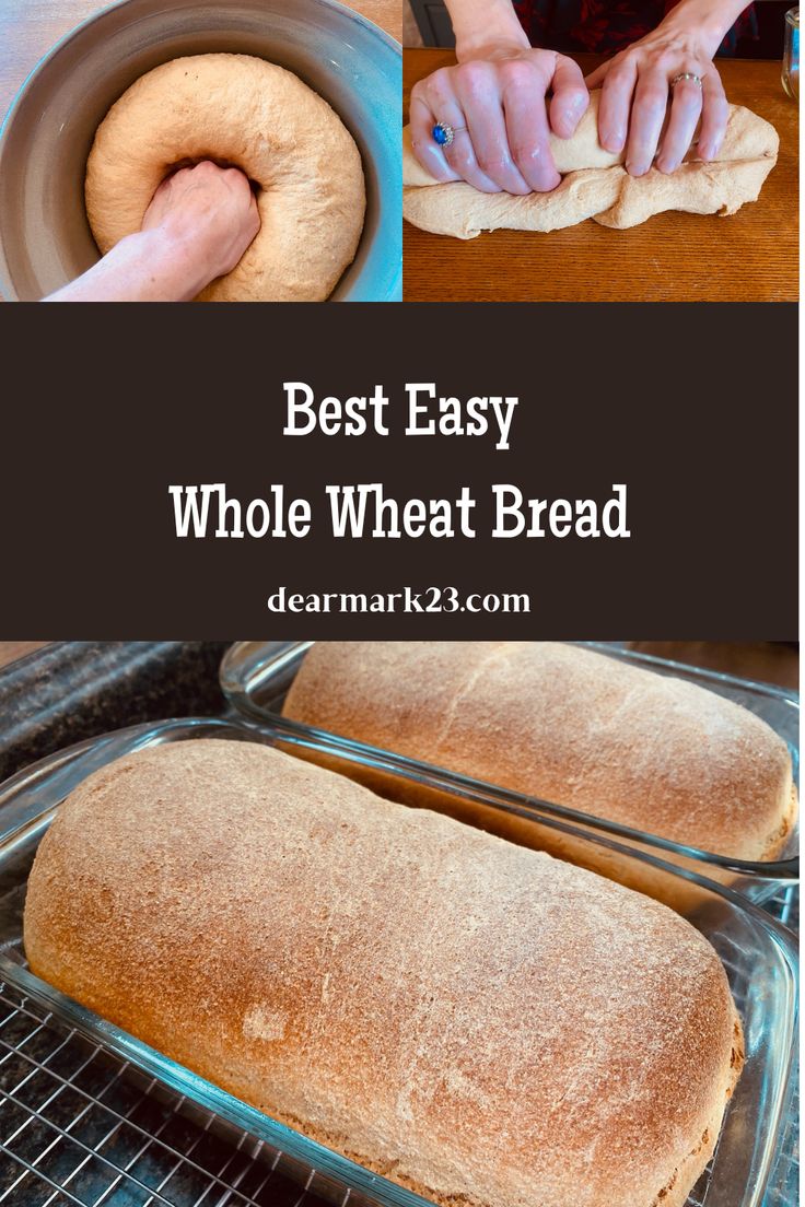 the best easy whole wheat bread recipe is made with just 3 ingredients and it's ready to be baked