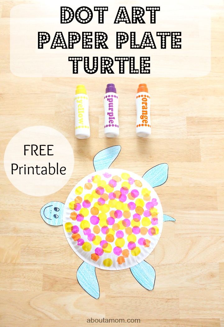 the paper plate turtle craft is ready to be made with crayons and glue