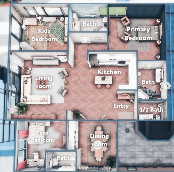 the floor plan for a two bedroom apartment with an attached kitchen and living room area