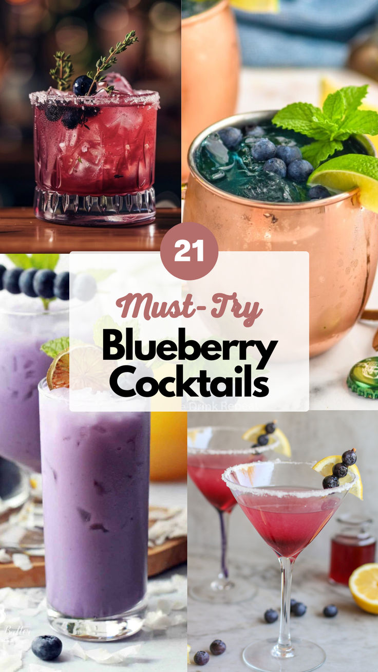 Blueberry Cocktails Blueberry Vodka Smash Cocktail, Drinks With Blueberry Vodka, Blueberry Liquor Recipes, Blueberry Tequila Cocktail, Blueberry Simple Syrup Cocktails, Blueberry Vodka Cocktails, Blueberry Drinks Alcohol, Blueberry Cocktail Recipes, Blueberry Vodka Drinks