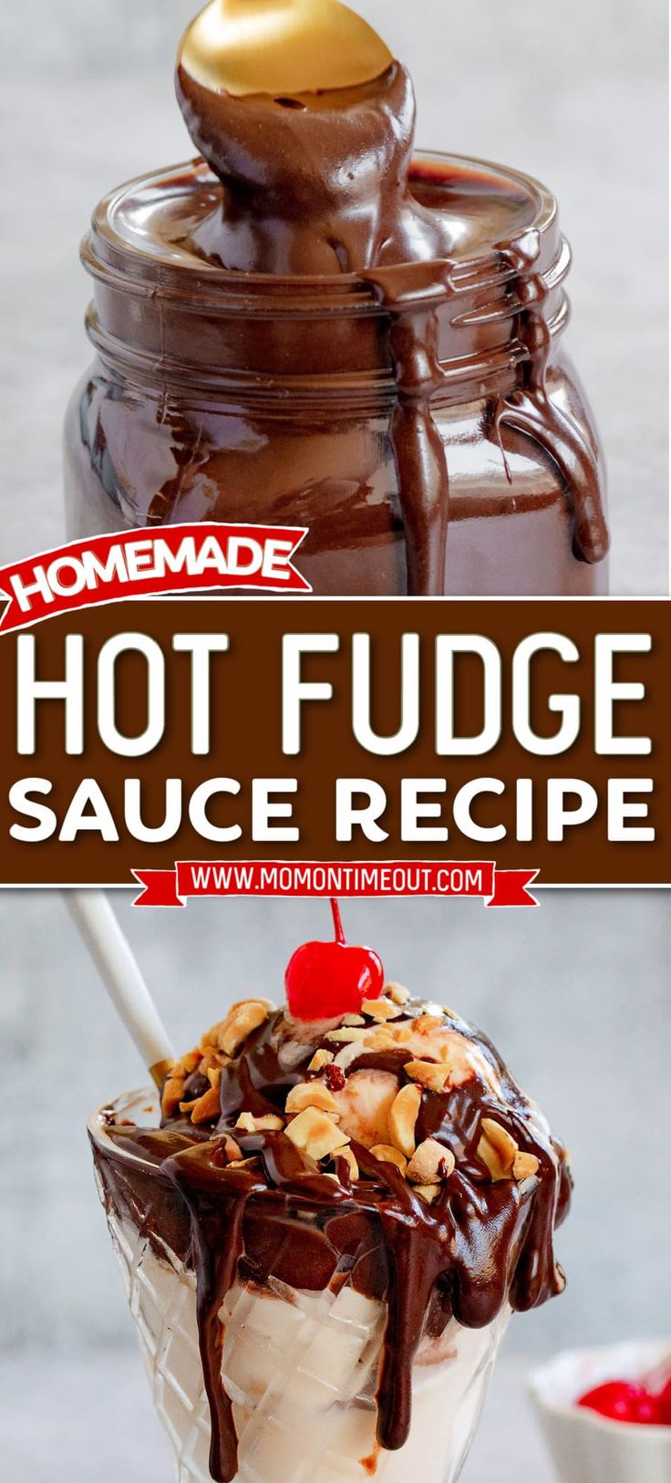 homemade hot fudge sauce recipe in a jar