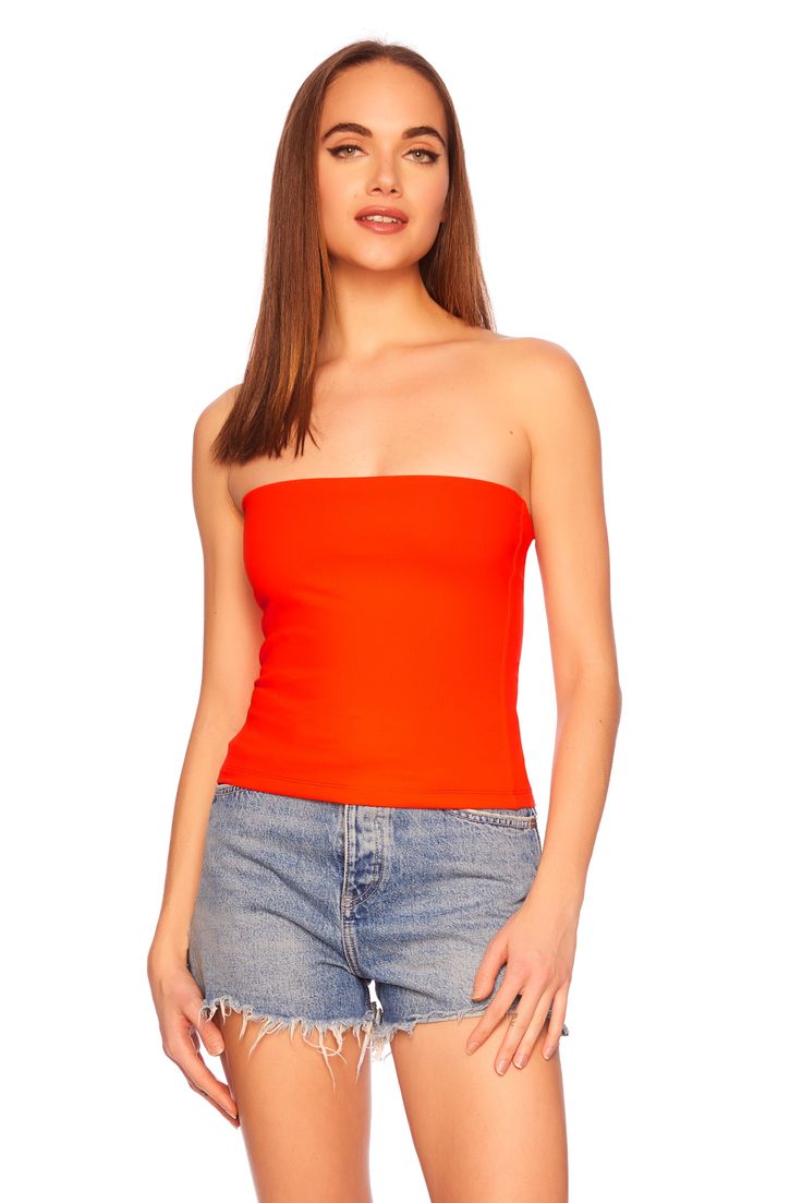 90% nylon 10% spandex machine washable 4" from waist Cherry Tomato, Day To Night, To Night, Cami Tanks, Cherry Tomatoes, Tube Top, Monaco, Cherry, Hand Wash