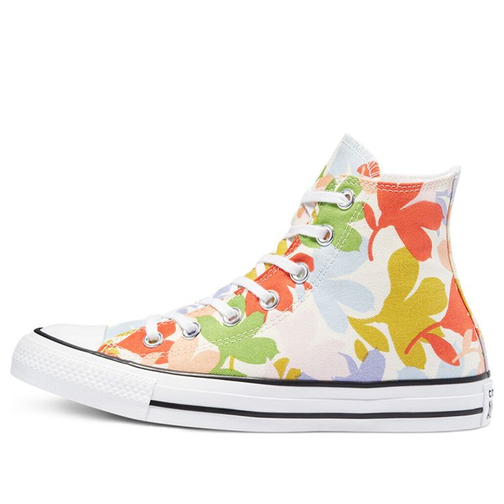 Converse Chuck Taylor All Star High Top DEFAULT COLOR Canvas Shoes/Sneakers Painted Converse High Tops, Egret White, Floral Print Shoes, Cute Converse, Converse Style, Air Huarache, Painted Shoes, Converse Chuck Taylor All Star, Dream Shoes